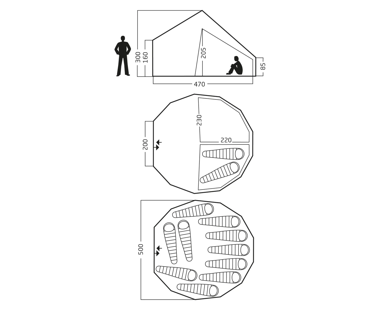 Asgard 19.6 Glamping Tent - 19.6 m² | 8-10 person | Sandshell - Image 4