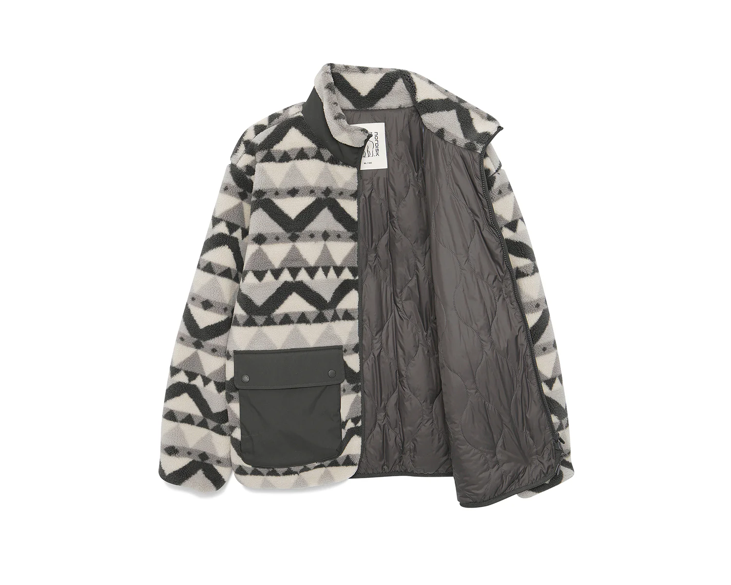 Fleece Jacket Unisex - Grey - Image 3