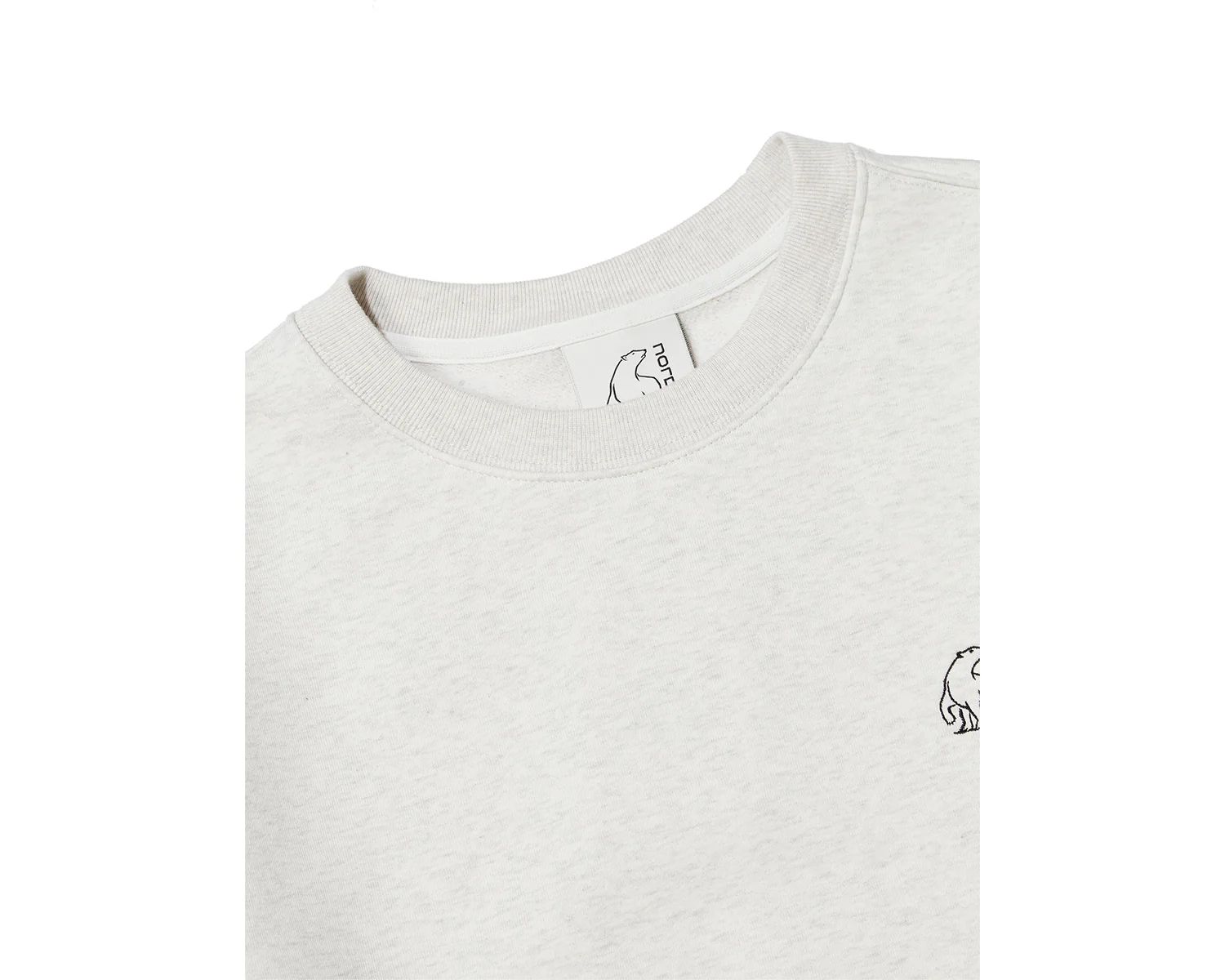 Camping Bear Back Brushed Sweatshirt Unisex - Oatmeal Melange Beige - Image 3
