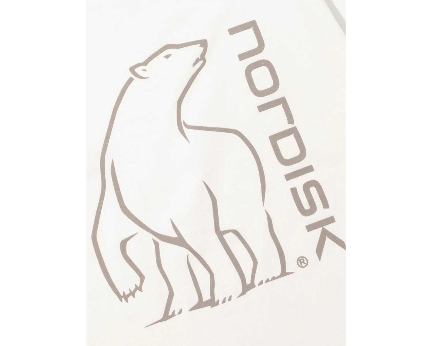 Big Polar Bear Back HW Short Sleeve T-Shirt Unisex - Off White - Image 7