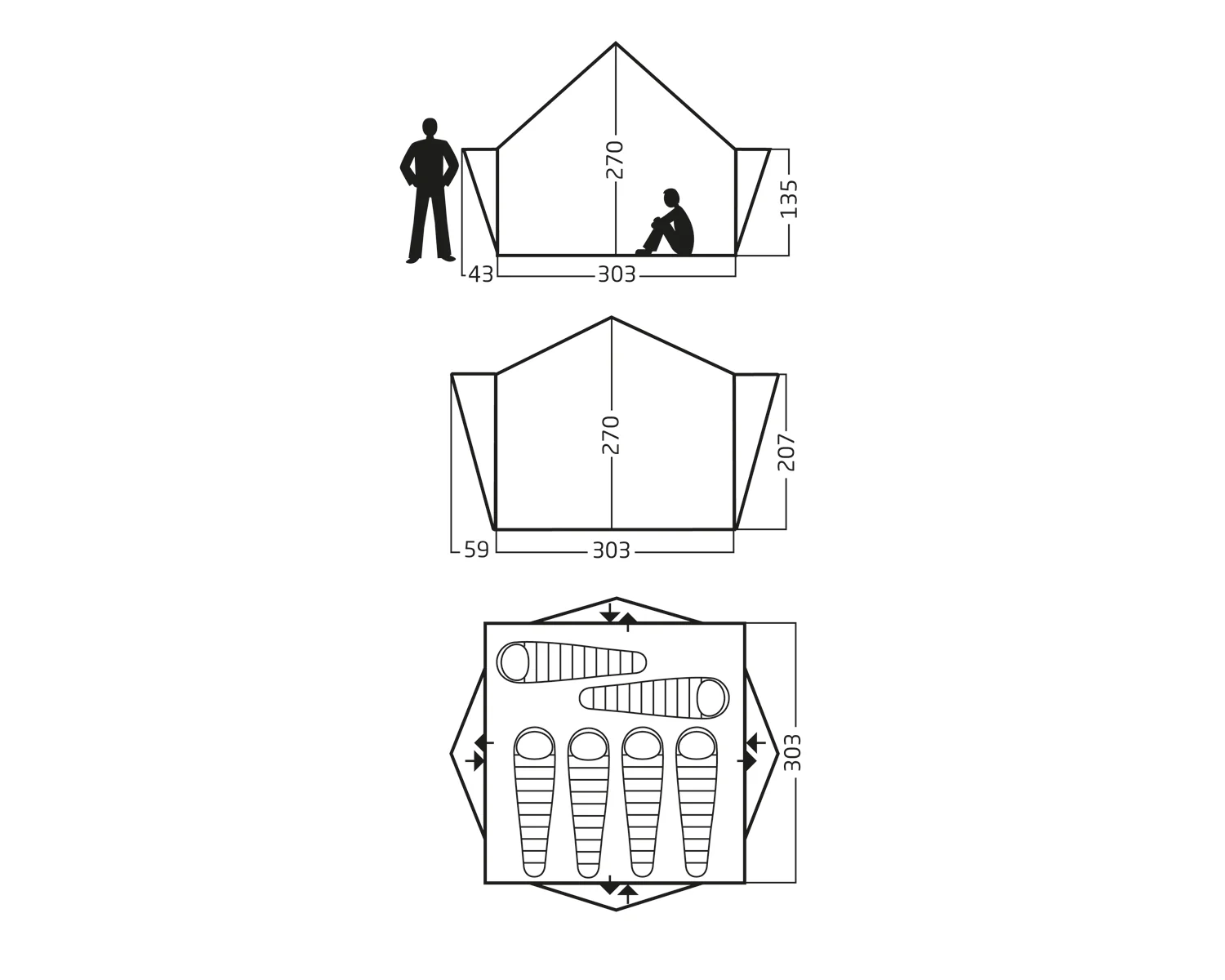 Midgard 9.2 Glamping Tent - 9.2 m² | 6 person | Sandshell - Image 10