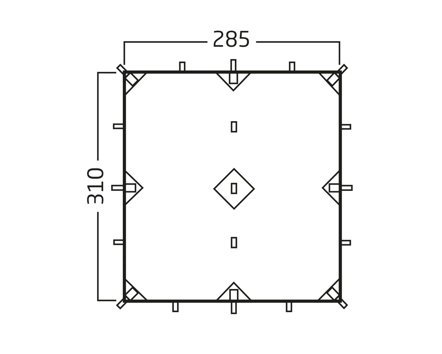 Voss 9 SI Tarp - 9 m² | Forest Green - Image 10