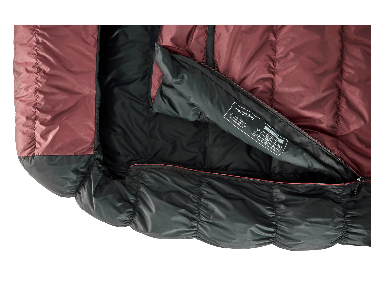 Voyage 300 Sleeping Bag - Right Zip | Ribbon Red - Image 5