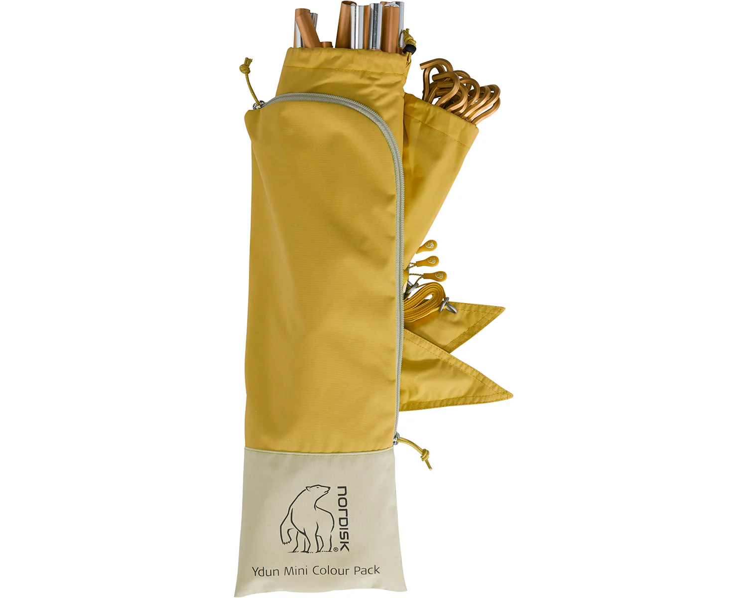Ydun Tech Mini Glamping Tent Incl. Colour Pack - 2 person | Mustard Yellow - Image 22