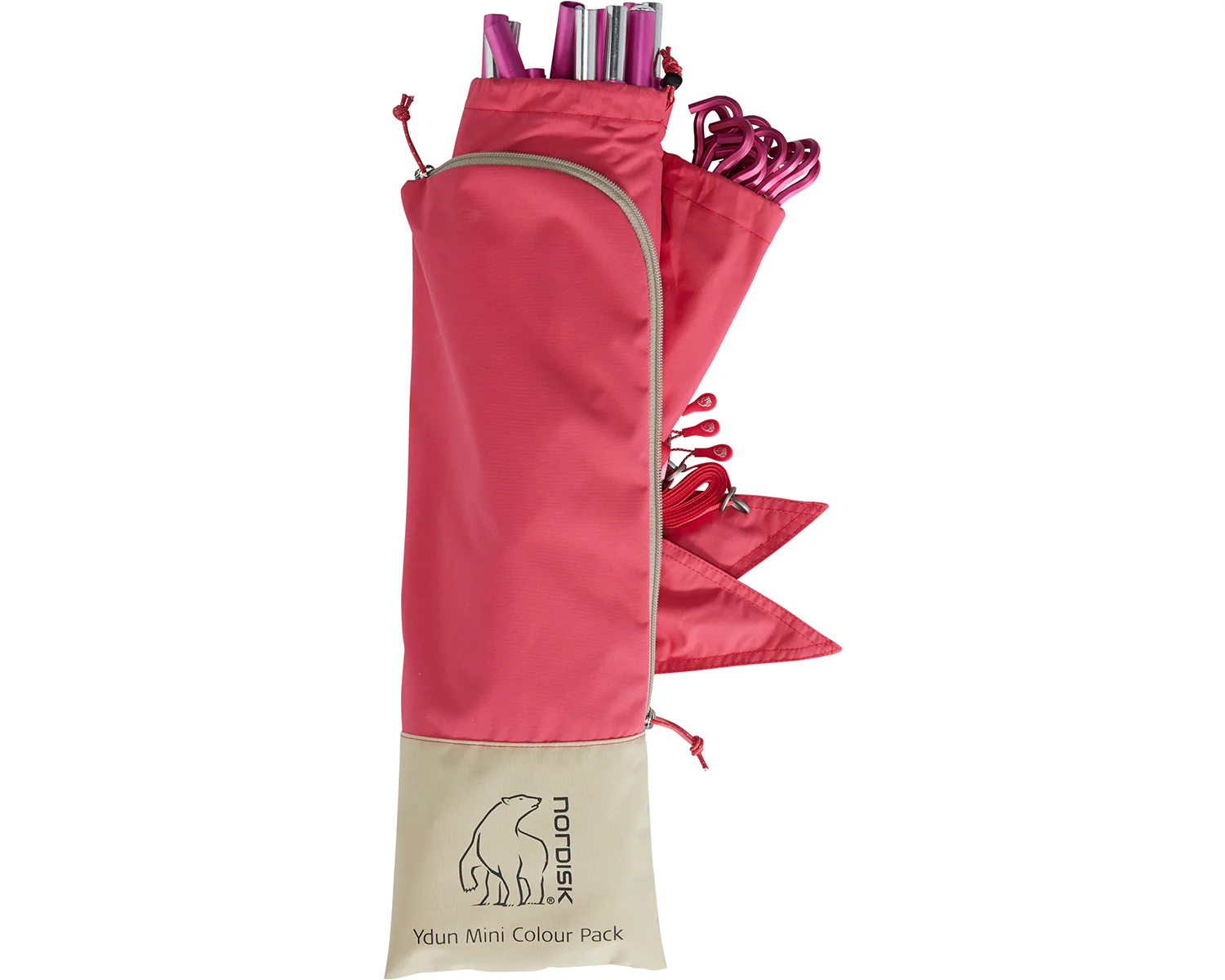 Ydun Tech Mini Glamping Tent Incl. Colour Pack - 2 person | Azalea Cherry Pink - Image 29